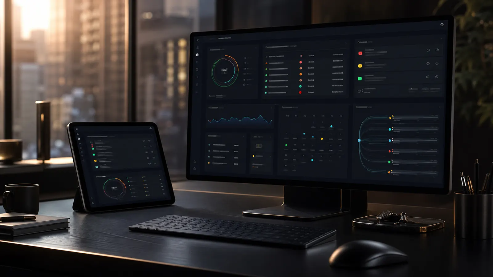 Command dashboard — context-aware workstation